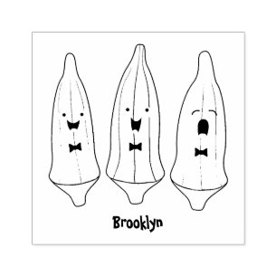 Tecknad av köksväxter för Cute singing Stämpel