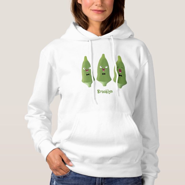 Tecknad av köksväxter för Cute singing T Shirt (Framsida)