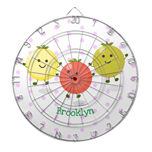 Tecknad av körsbärstomater för Cute-körsbär Darttavla (Framsidan)
