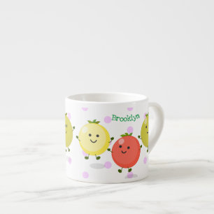 Tecknad av körsbärstomater för Cute-körsbär Espressomugg