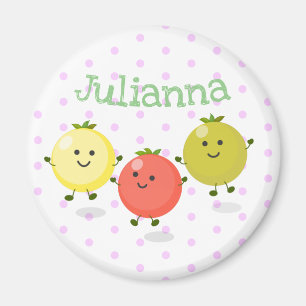 Tecknad av körsbärstomater för Cute-körsbär Magnet