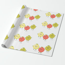 Tecknad av körsbärstomater för Cute-körsbär Presentpapper