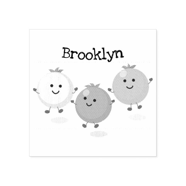 Tecknad av körsbärstomater för Cute-körsbär Stämpel (Tryck)