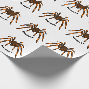 Tecknad av krämbrun och orange tarantula spider presentpapper