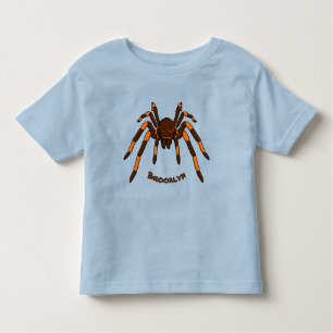 Tecknad av krämbrun och orange tarantula spider t shirt