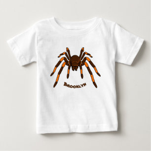 Tecknad av krämbrun och orange tarantula spider t shirt