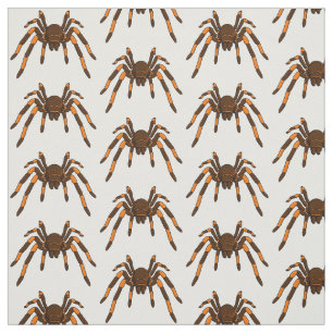 Tecknad av krämbrun och orange tarantula spider tyg