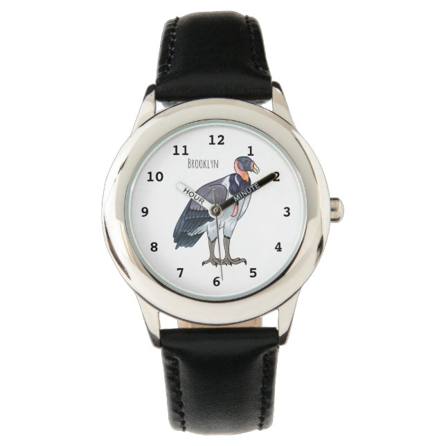 tecknad av kung vulture-fågel armbandsur (Framsida)