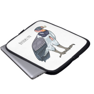 tecknad av kung vulture-fågel laptop fodral