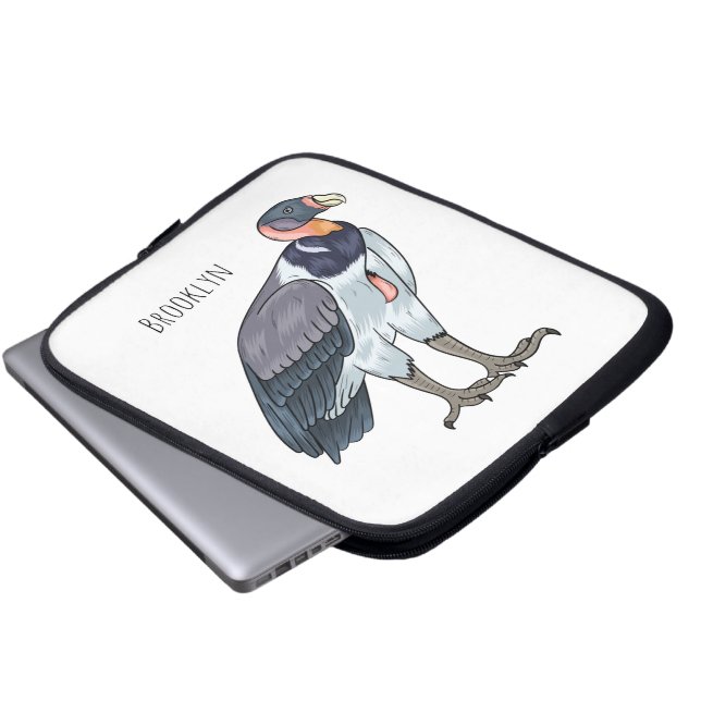 tecknad av kung vulture-fågel laptop fodral (Framre botten)