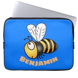 Tecknad av kutym lycklig-bin laptop fodral