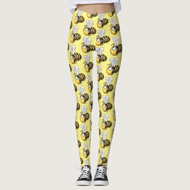 Tecknad av kutym lycklig-bin leggings (Framsida)