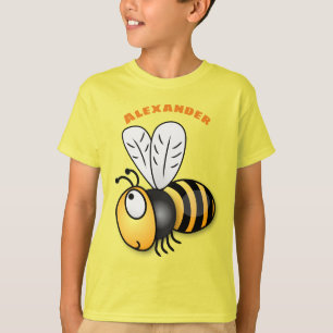 Tecknad av kutym lycklig-bin t shirt