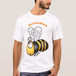 Tecknad av kutym lycklig-bin t shirt