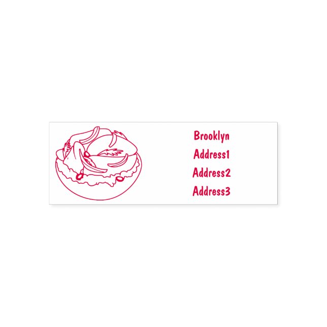Tecknad av laxbagel självfärgande stämpel (Design)