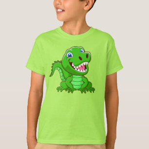 Tecknad av leende krokodil t shirt