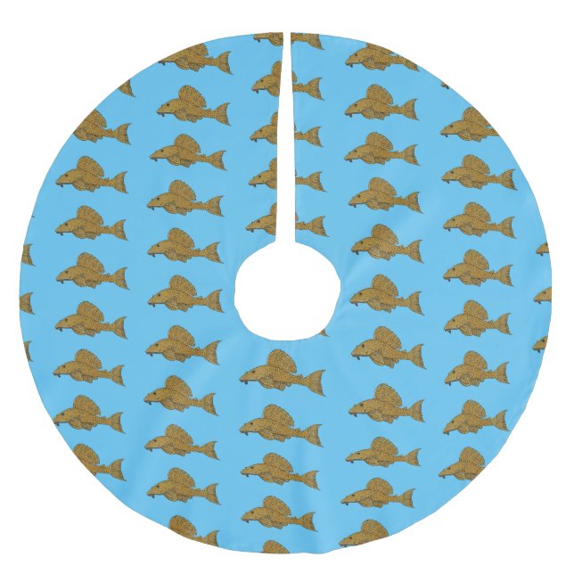 Tecknad av leksaksfisk julgransmatta borstad polyester (Framsidan)