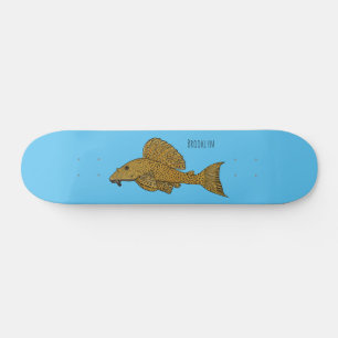 Tecknad av leksaksfisk mini skateboard bräda 18,5 cm