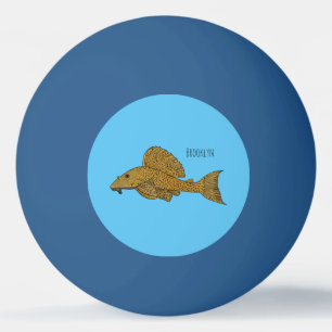 Tecknad av leksaksfisk pingisboll