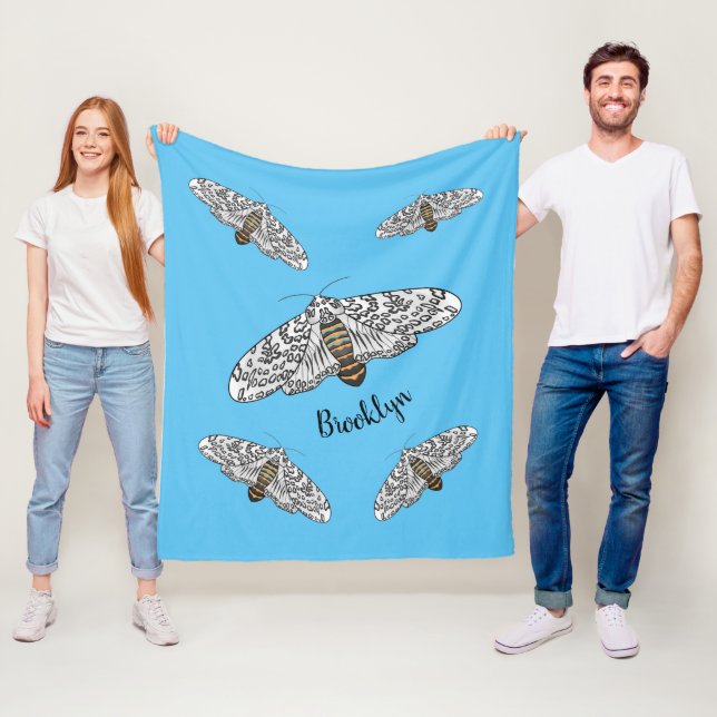 Tecknad av leopard fleecefilt (På plats)