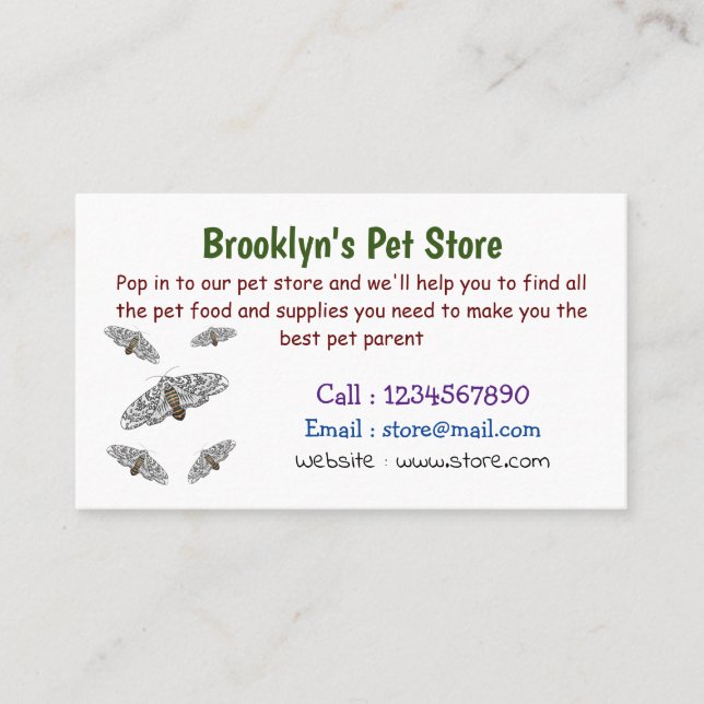 Tecknad av leopard visitkort (Framsida)