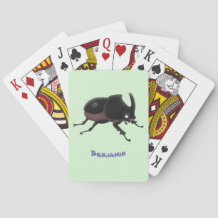 Tecknad av ljus av rhinoceros-skalbaggar casinokort