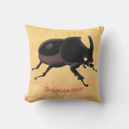 Tecknad av ljus av rhinoceros-skalbaggar kudde