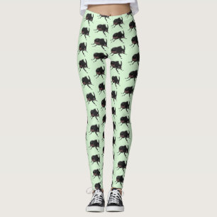 Tecknad av ljus av rhinoceros-skalbaggar leggings