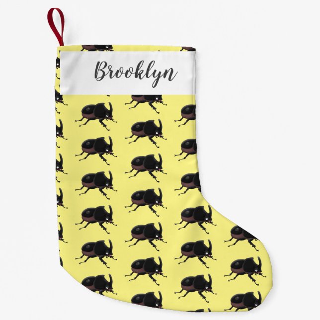 Tecknad av ljus av rhinoceros-skalbaggar liten julstrumpa (Framsidan)