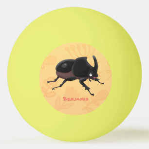 Tecknad av ljus av rhinoceros-skalbaggar pingisboll