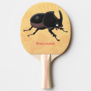 Tecknad av ljus av rhinoceros-skalbaggar pingisracket