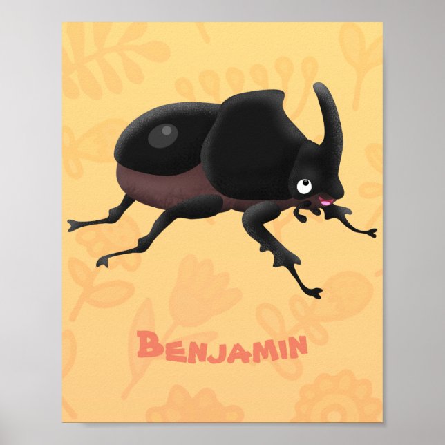 Tecknad av ljus av rhinoceros-skalbaggar poster (Framsidan)