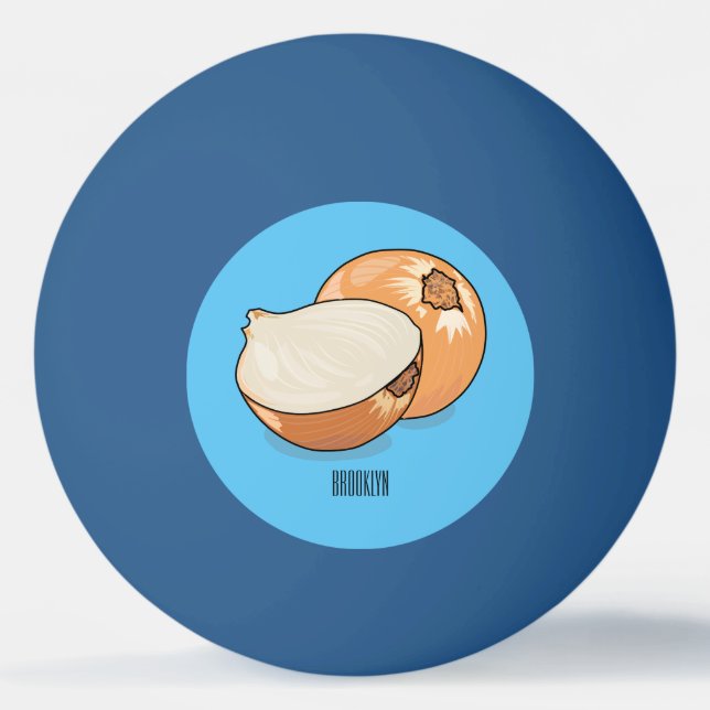 Tecknad av lök pingisboll (Framsidan)