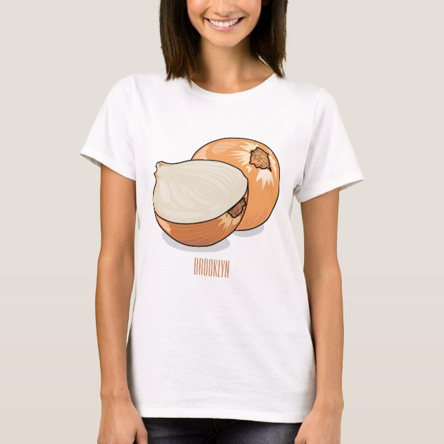 Tecknad av lök t shirt (Framsida)