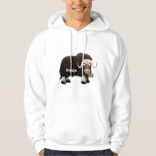 Tecknad av luddig mysk hoodie