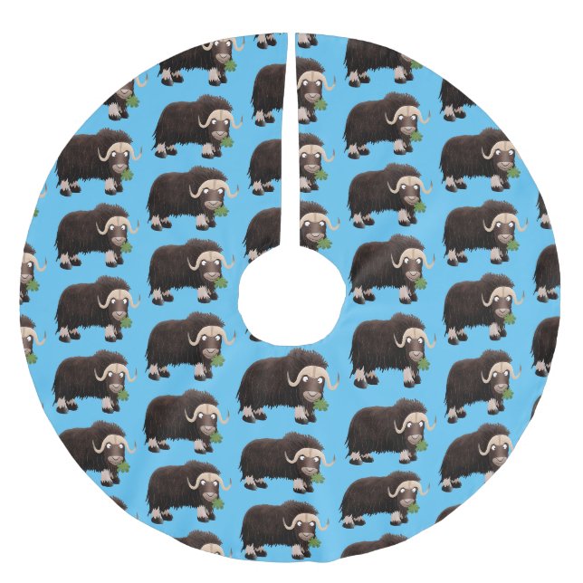 Tecknad av luddig mysk julgransmatta borstad polyester (Framsidan)