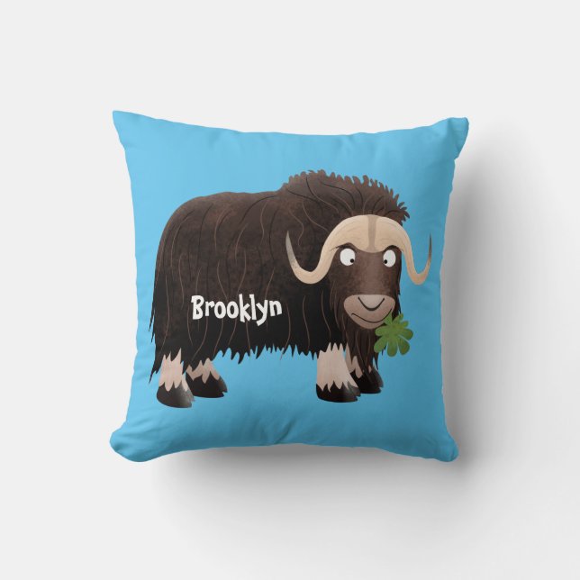 Tecknad av luddig mysk kudde (Framsida)