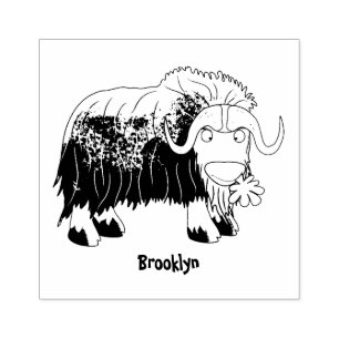 Tecknad av luddig mysk stämpel