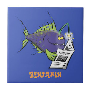 Tecknad av lusern kakelplatta