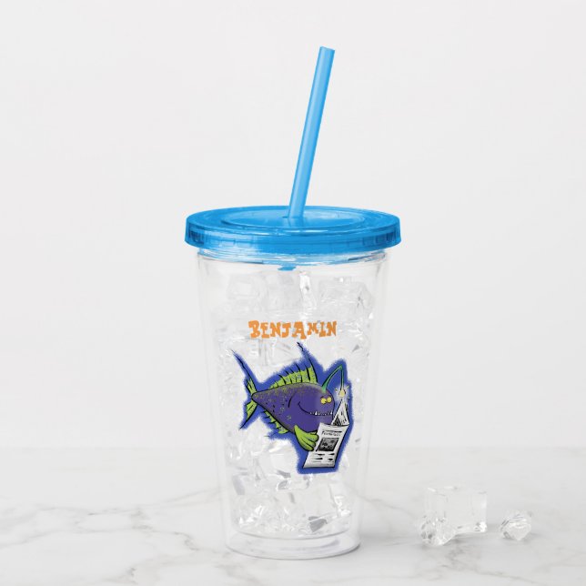 Tecknad av lusern take away mugg (Baksida Ice)