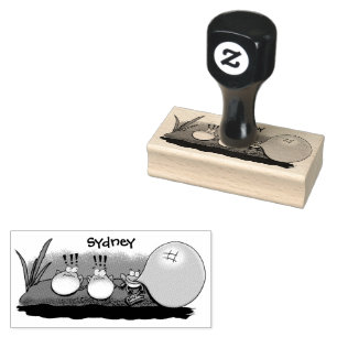 Tecknad av lustig groda Bubblegum Ru Stämpel