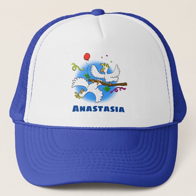 Tecknad av lustiga cockatofåglar keps (Framsida)