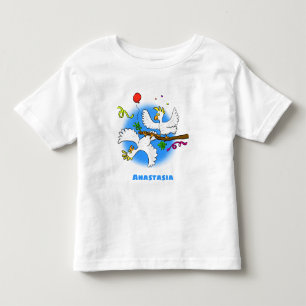 Tecknad av lustiga cockatofåglar t shirt