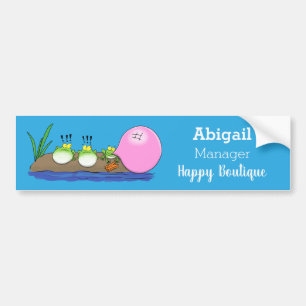 Tecknad av lustiga grodor, bubblgum bildekal