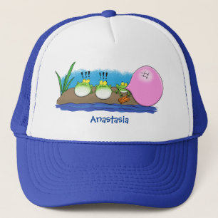 Tecknad av lustiga grodor, bubblgum keps