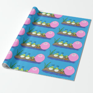 Tecknad av lustiga grodor, bubblgum presentpapper
