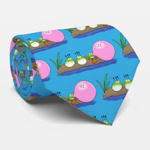 Tecknad av lustiga grodor, bubblgum slips