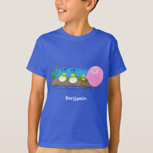 Tecknad av lustiga grodor, bubblgum t shirt