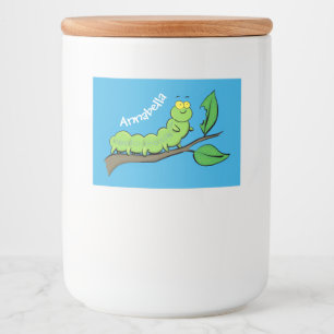 tecknad av lycklig söt grönt-vattenpelare för  mat etiketter