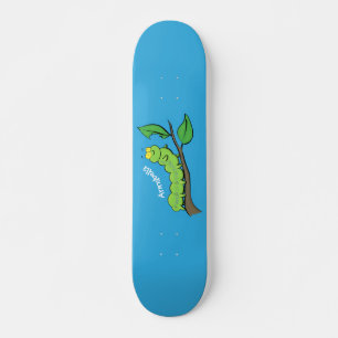 tecknad av lycklig söt grönt-vattenpelare för  mini skateboard bräda 18,5 cm